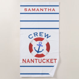 Nautic Personalisiert Nantucket Strandtuch