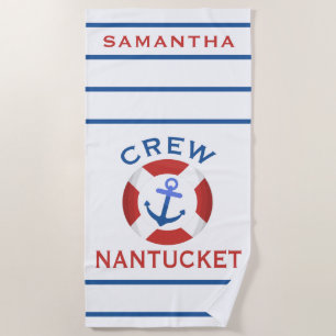 Nautic Personalisiert Nantucket Strandtuch
