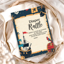 Nautic Pirate Baby Shower Diapper Raffle