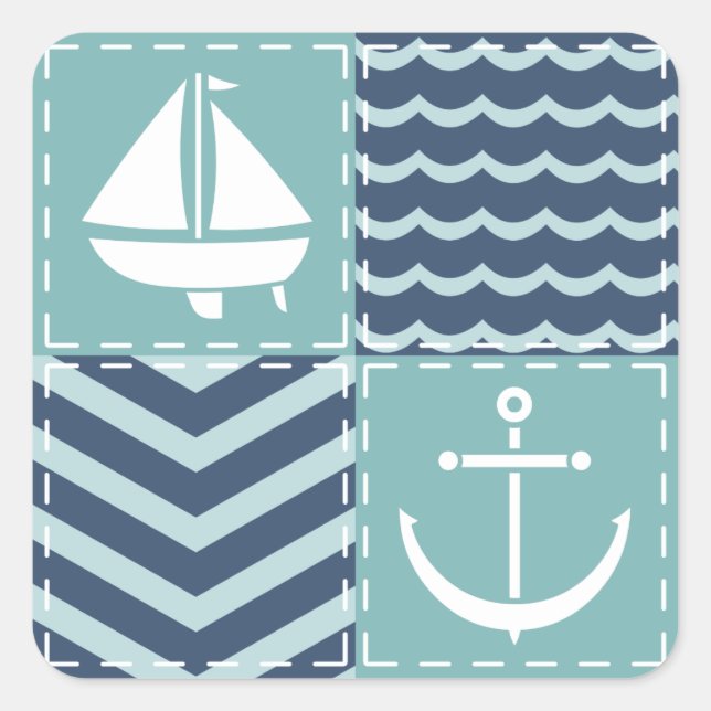 Nautic Quilt Sticker (Vorderseite)