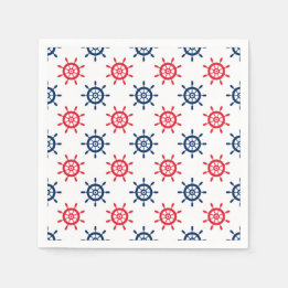 Nautic Red White Blue Fun Patriotic Feier Serviette