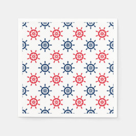 Nautic Red White Blue Fun Patriotic Feier Serviette