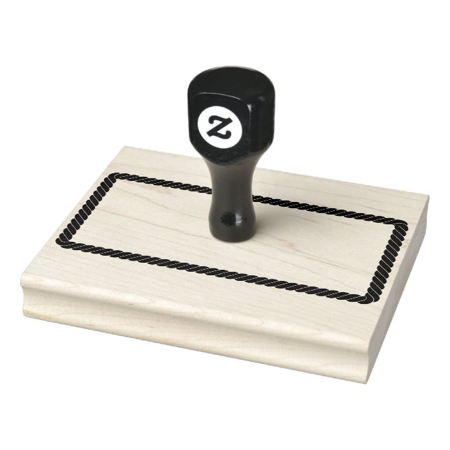 Nautic Rope Drehung Cartoon Rectangle Border Gummistempel (Stempel)