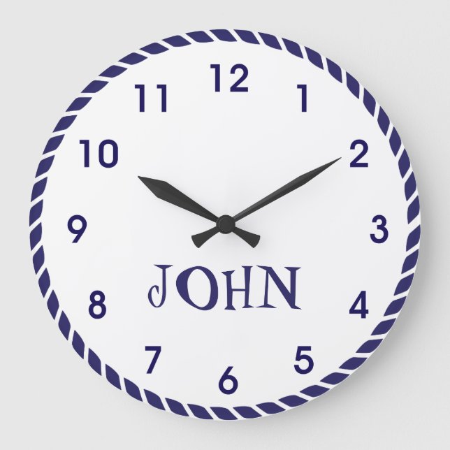 Nautic Rope Große Wanduhr (Vorderseite)