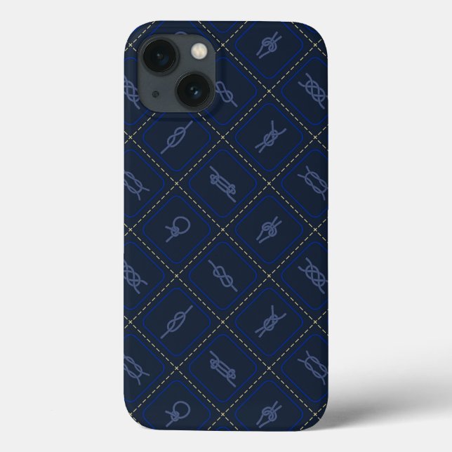 Nautic Rope Knot Pattern Case-Mate iPhone Hülle (Rückseite)