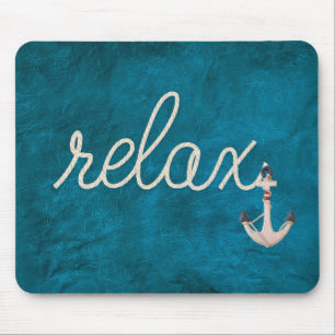 Nautic Rope Relax auf Aquamarin Mousepad