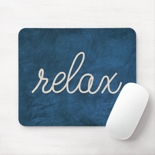 Nautic Rope Relax auf Blue Mouse Pad Mousepad (Mit Mouse)