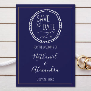 Nautic Rope Wreath Wedding Save the Date