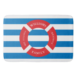 Nautic Safe Circle Monogram Large Bath Mat Badematte