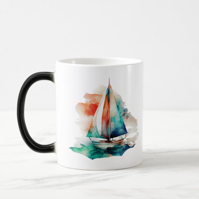Nautic Sail Boat Coffee Tasse (Links)