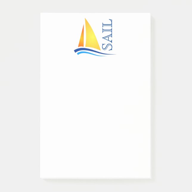 Nautic Sail Modern Post-it Klebezettel (Vorderseite)