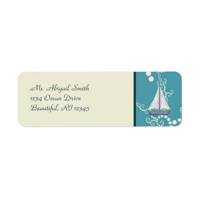 Nautic Sailboat Address Labels (Vorne)