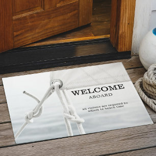 Nautic Sailboat Beach House Doormat Fußmatte