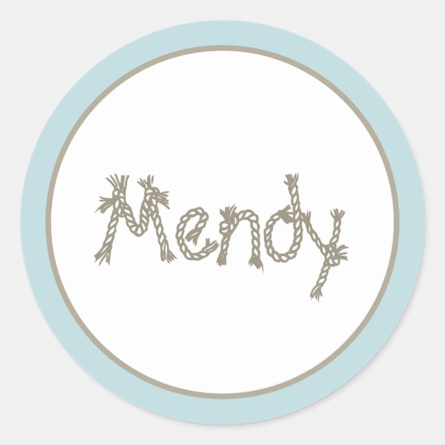 Nautic Sailboat Upsherin Runder Aufkleber (Vorderseite)