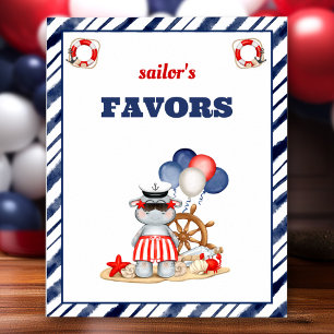 Nautic Sailor Kleinkind Birthday Boat Gefälligkeit Poster