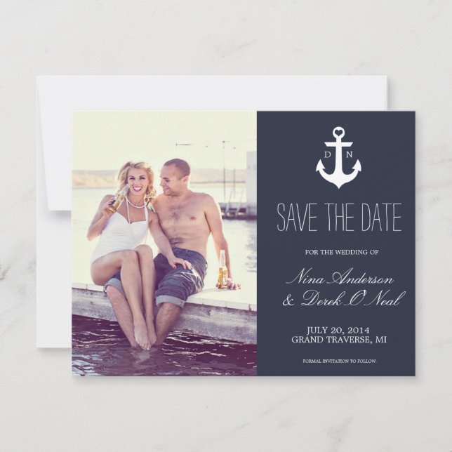 Nautic Save the Date | Hochzeit (Vorderseite)
