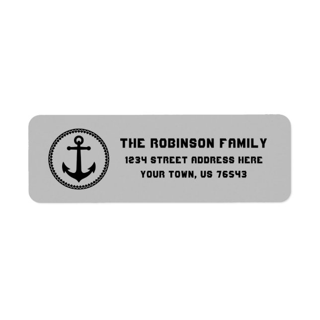 Nautic Sea Anchor Black Diamond Circle Address (Vorne)