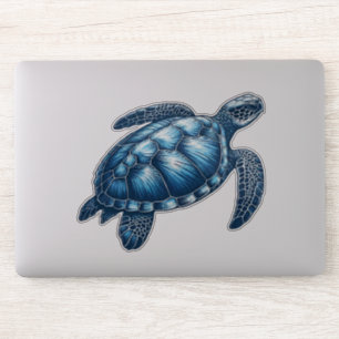 Nautic Sea Turtle Custom Cut Vinyl Sticker