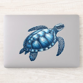 Nautic Sea Turtle Custom Cut Vinyl Sticker