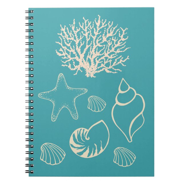 Nautic Seashell Notebook Notizblock (Vorderseite)