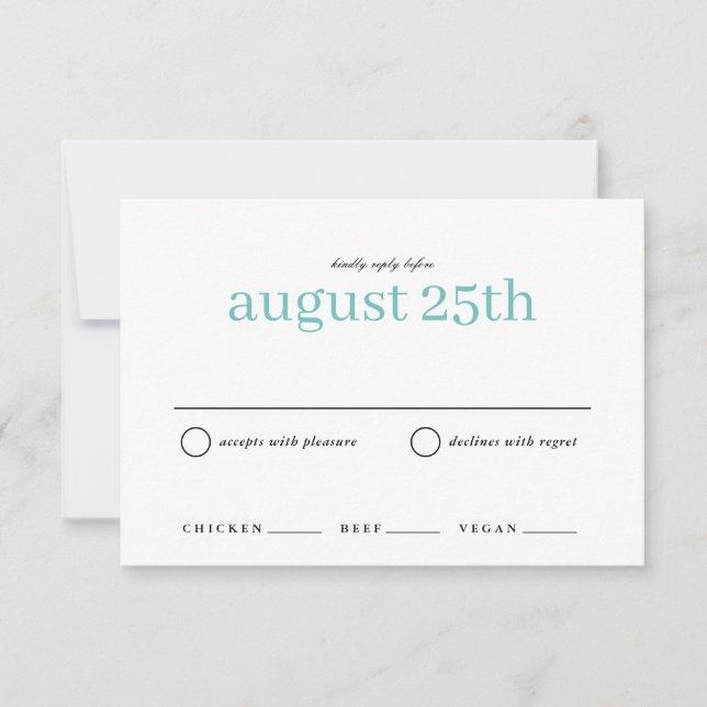 Nautic Simple Type Wedding RSVP Save the Date (Vorderseite)