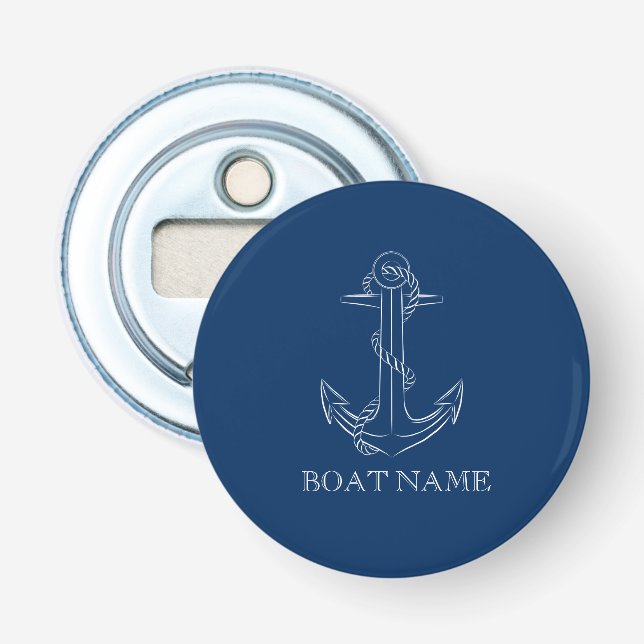 Nautic Spirit Anchor Navy Blue Flaschenöffner (Vorderseite)