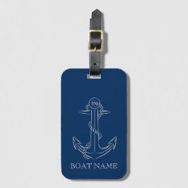 Nautic Spirit Anchor Navy Blue Gepäckanhänger