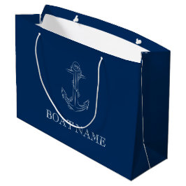 Nautic Spirit Anchor Navy Blue Große Geschenktüte