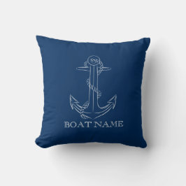 Nautic Spirit Anchor Navy Blue Kissen