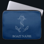 Nautic Spirit Anchor Navy Blue Laptopschutzhülle<br><div class="desc">Dieses Bild zeigt einen Anker auf einem marineblauen Hintergrund.</div>