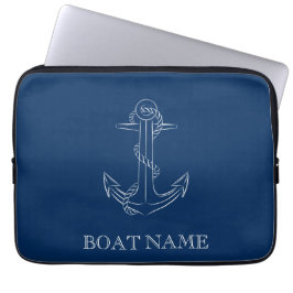 Nautic Spirit Anchor Navy Blue Laptopschutzhülle