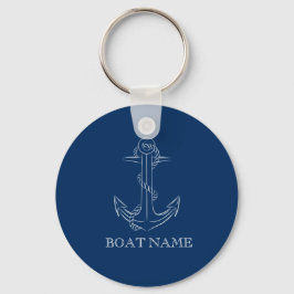 Nautic Spirit Anchor Navy Blue Schlüsselanhänger