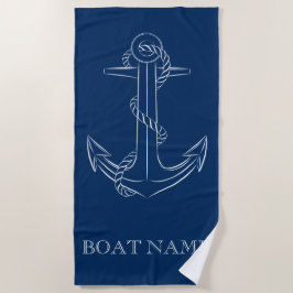 Nautic Spirit Anchor Navy Blue Strandtuch