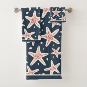 Nautic Starfish Bath Handtuch Set