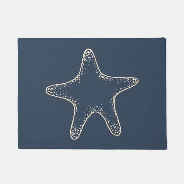 Nautic Starfish Doormat Rug Mat Geschenk Fußmatte (Vorderseite)