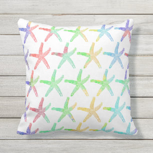 Nautic Starfish Patterns Ocean Colorful Niedlich Kissen