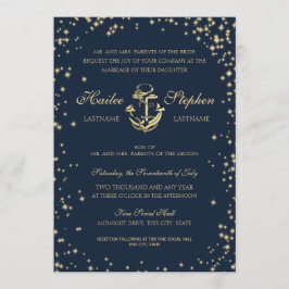 Nautic Starry Sky Wedding Einladung