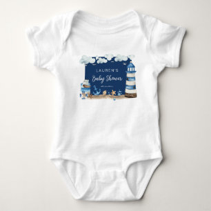 Nautic Theme Baby Shower Baby Bodysuit Strampler