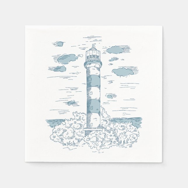 Nautic Theme Paper Napkin Serviette (Vorderseite)