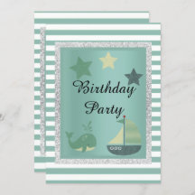 Nautic Theme Sage Green Birthday Party