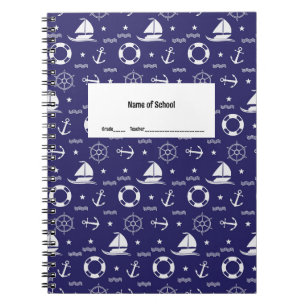 Nautic Theme Student Notebook Notizblock