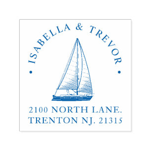 Nautic Theme Wedding Custom Permastempel