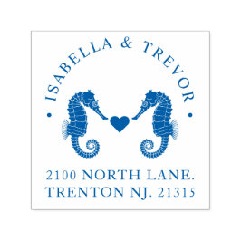 Nautic Theme Wedding Seepferds Custom Permastempel