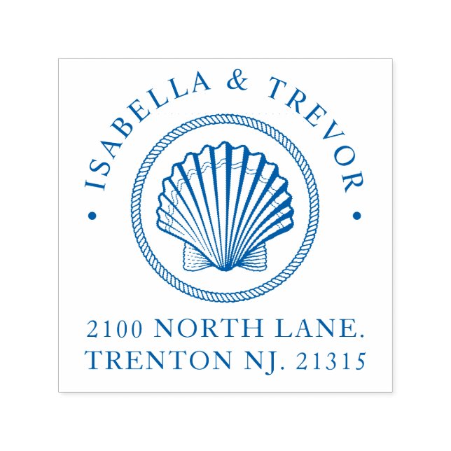 Nautic Theme Wedding Vintag Oyster Custom Permastempel (Design)