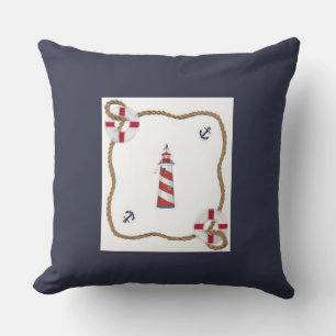 Nautic Themed Throw Kissen