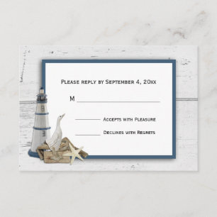 Nautic Themed UAWG RSVP Karte