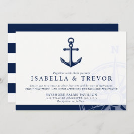 Nautic Themed | Vintage Ankerhochzeit Einladung
