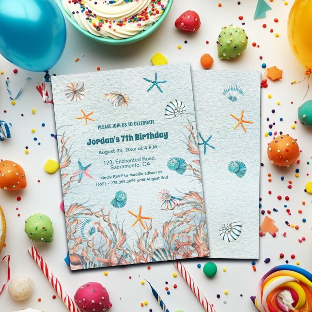 Nautic Under Sea 7. Geburtstag Einladung (Von Creator hochgeladen)