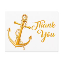 Nautic Vielen Dank Gold Anchor Wedding Beach Ocean