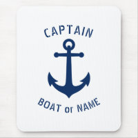 Nautic Vintag Anchor Captain Boat oder Name Navy